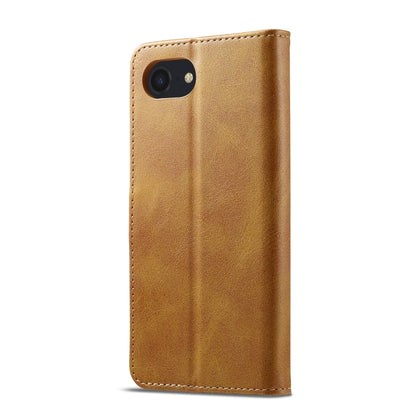 LC.IMEEKE Calf Texture Horizontal Flip Leather Case For iPhone 16e(Yellow) - iPhone 16e Cases by LC.IMEEKE | Online Shopping UK | buy2fix