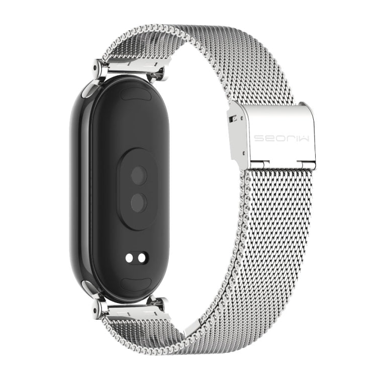 For Xiaomi Mi Band 8 / 9 / 9 NFC Mijobs GT4 Milan Buckle Metal Watch Band(Silver) - Watch Bands by MIJOBS | Online Shopping UK | buy2fix