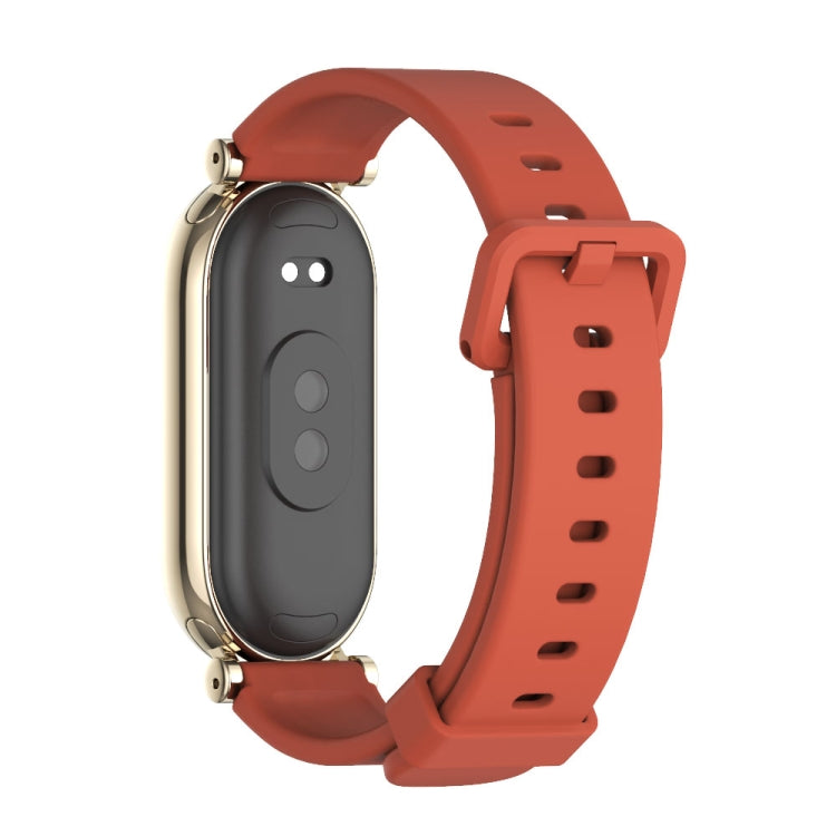 For Xiaomi Mi Band 8 / 9 / 9 NFC Mijobs GT4 Silicone Breathable Watch Band(Orange Light Gold) - Watch Bands by MIJOBS | Online Shopping UK | buy2fix