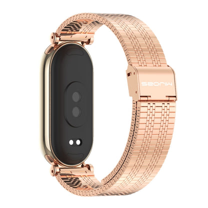 For Xiaomi Mi Band 8 / 9 / 9 NFC Mijobs GT4 Metal Watch Band(Rose Gold) - Watch Bands by MIJOBS | Online Shopping UK | buy2fix