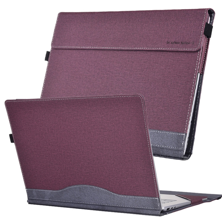 For Lenovo ThinkPad X1 Carbon Gen 8 Cloth Texture Laptop Leather Protective Case(Wine Red) - Other by buy2fix | Online Shopping UK | buy2fix