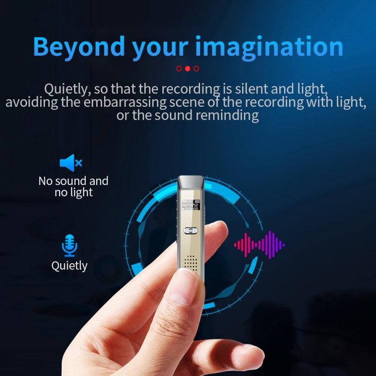 JNN Q7 Mini Portable Voice Recorder with OLED Screen, Memory:32GB(Grey+Gold) - Recording Pen by JNN | Online Shopping UK | buy2fix