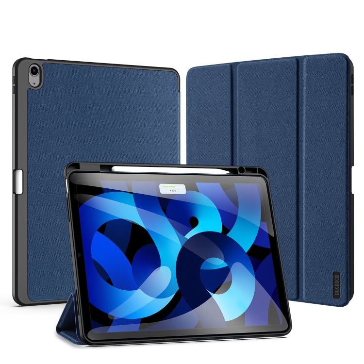 For iPad Air 13 2024 / 2025 DUX DUCIS Domo Series Cloth Texture Magnetic Leather Tablet Case(Blue) - iPad Air 13 2025 / 2024 Cases by DUX DUCIS | Online Shopping UK | buy2fix