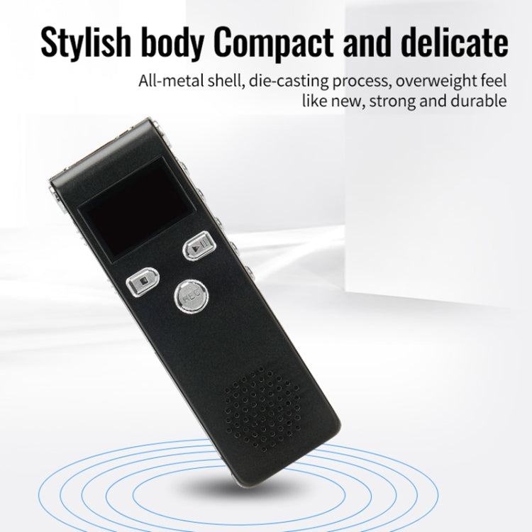 JNN X18 Mini Smart HD Noise Cancelling Voice Recorder, Memory:8GB(Black) - Recording Pen by JNN | Online Shopping UK | buy2fix