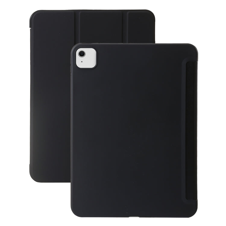 For iPad Air 13 2025 / 2024 Three-fold Holder Flip Tablet Leather Case(Black) - iPad Air 13 2025 / 2024 Cases by buy2fix | Online Shopping UK | buy2fix