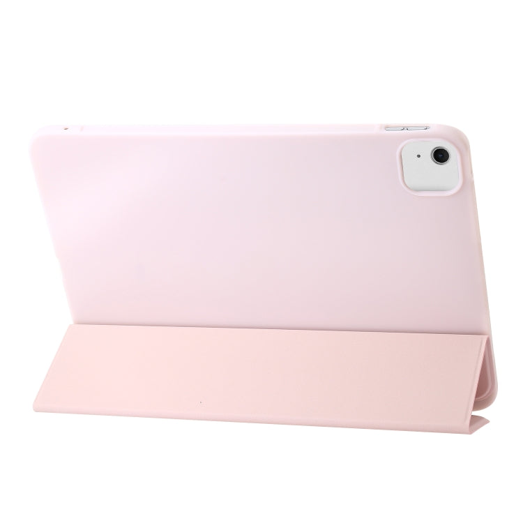 For iPad Air 13 2025 / 2024 Three-fold Holder Flip Tablet Leather Case(Light Pink) - iPad Air 13 2025 / 2024 Cases by buy2fix | Online Shopping UK | buy2fix