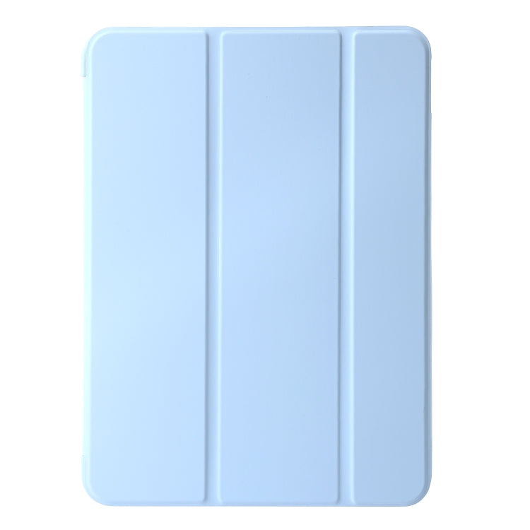 For iPad Air 11 2024 Three-fold Holder Flip Tablet Leather Case(Sky Blue) - iPad Air 11 2024 Cases by buy2fix | Online Shopping UK | buy2fix