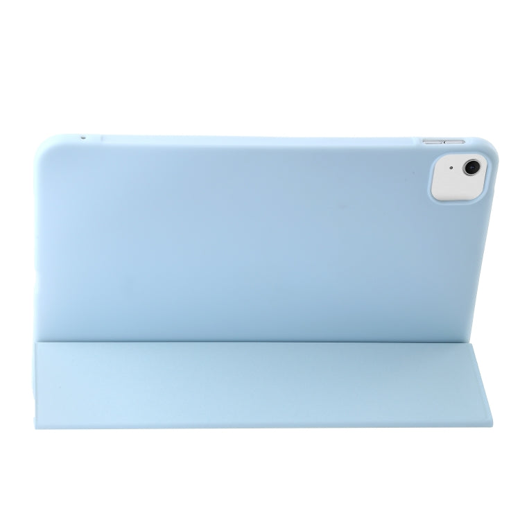 For iPad Air 11 2024 Three-fold Holder Flip Tablet Leather Case(Sky Blue) - iPad Air 11 2024 Cases by buy2fix | Online Shopping UK | buy2fix