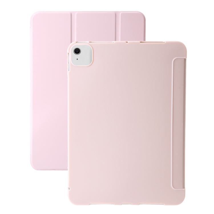 For iPad Air 11 2025 / 2024 Three-fold Holder Flip Tablet Leather Case(Light Pink) - iPad Air 11 2025 / 2024 Cases by buy2fix | Online Shopping UK | buy2fix