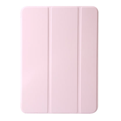 For iPad Pro 11 2024 Three-fold Holder Flip Tablet Leather Case(Light Pink) - iPad Pro 11 2024 Cases by buy2fix | Online Shopping UK | buy2fix