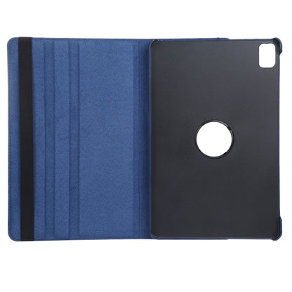 For iPad Pro 13 2024 360 Degree Rotation Litchi Texture Leather Tablet Case with Holder(Dark Blue) - iPad Pro 13 2024 Cases by buy2fix | Online Shopping UK | buy2fix