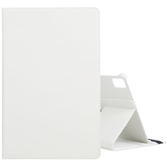 For iPad Air 13 2024 360 Degree Rotation Litchi Texture Leather Tablet Case with Holder(White) - iPad Air 13 2024 Cases by buy2fix | Online Shopping UK | buy2fix