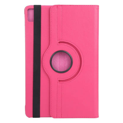 For iPad Air 13 2025 / 2024 360 Degree Rotation Litchi Texture Leather Tablet Case with Holder(Rose Red) - More iPad Cases by buy2fix | Online Shopping UK | buy2fix