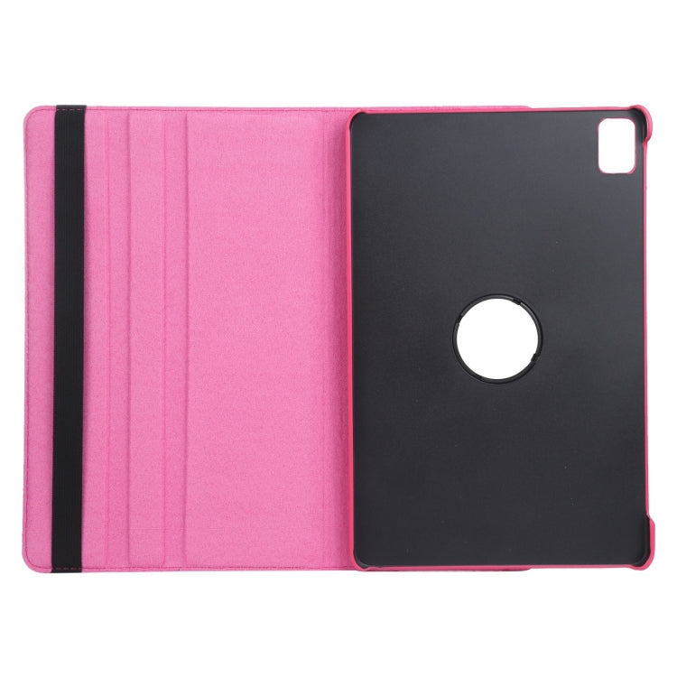 For iPad Air 11 2024 360 Degree Rotation Litchi Texture Leather Tablet Case with Holder(Rose Red) - iPad Air 11 2024 Cases by buy2fix | Online Shopping UK | buy2fix