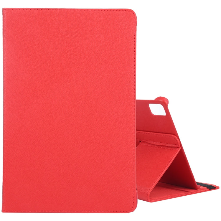 For iPad Pro 11 2024 360 Degree Rotation Litchi Texture Leather Tablet Case with Holder(Red) - iPad Pro 11 2024 Cases by buy2fix | Online Shopping UK | buy2fix