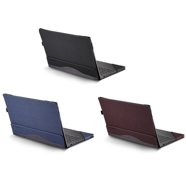 For HP Envy 16 inch 16-h Leather Laptop Shockproof Protective Case(Dark Blue) - 15.6 - 17 inch by buy2fix | Online Shopping UK | buy2fix