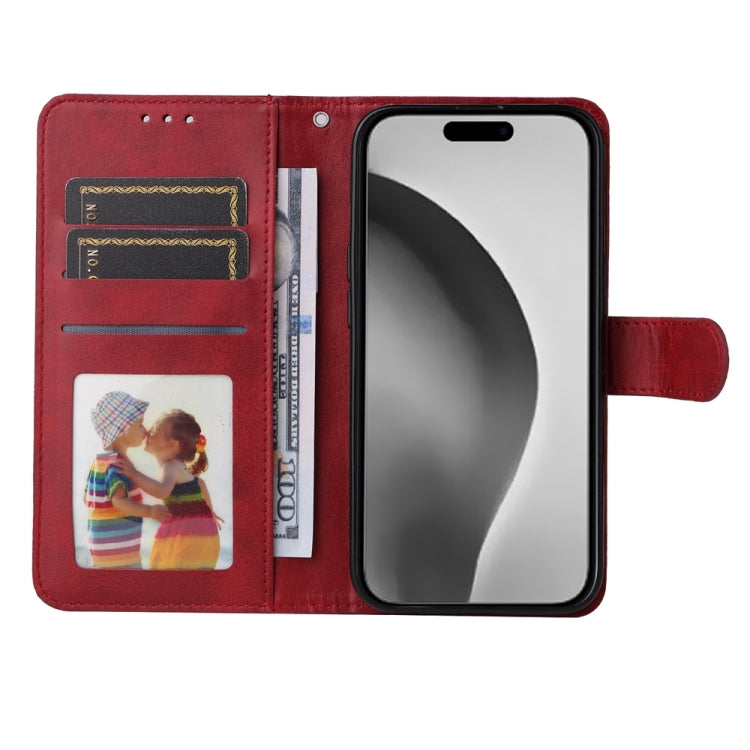 For iPhone 16 Pro Max Classic Calf Texture Flip Leather Phone Case(Red) - iPhone 16 Pro Max Cases by buy2fix | Online Shopping UK | buy2fix