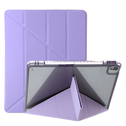 For iPad Air 11 2025 / 2024 Clear Acrylic Deformation Leather Tablet Case(Purple) - iPad Air 11 2025 / 2024 Cases by buy2fix | Online Shopping UK | buy2fix