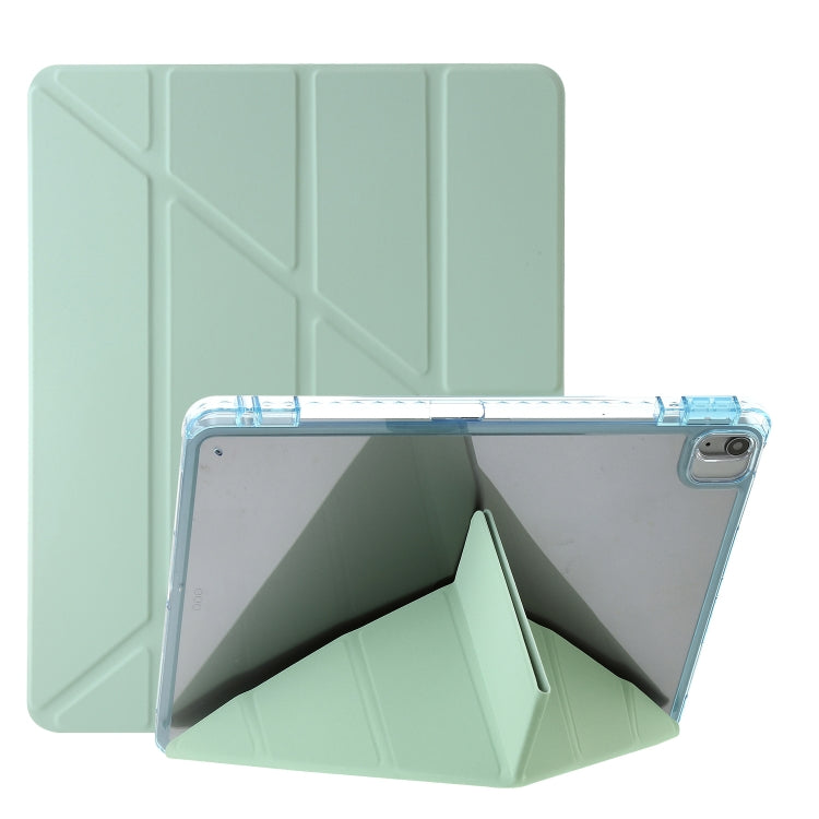 For iPad Air 11 2025 / 2024 Clear Acrylic Deformation Leather Tablet Case(Green) - iPad Air 11 2025 / 2024 Cases by buy2fix | Online Shopping UK | buy2fix