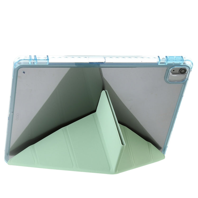 For iPad Air 11 2025 / 2024 Clear Acrylic Deformation Leather Tablet Case(Green) - iPad Air 11 2025 / 2024 Cases by buy2fix | Online Shopping UK | buy2fix