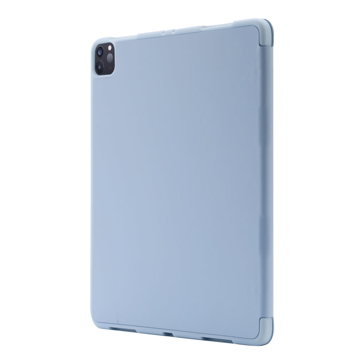 For iPad Pro 13 2024 Skin Feel Tri-fold Leather Tablet Case with Pen Slot(Light Blue) - iPad Pro 13 2024 Cases by buy2fix | Online Shopping UK | buy2fix