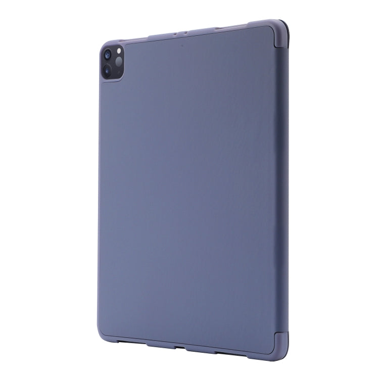 For iPad Pro 13 2024 Skin Feel Tri-fold Leather Tablet Case with Pen Slot(Lavender) - iPad Pro 13 2024 Cases by buy2fix | Online Shopping UK | buy2fix