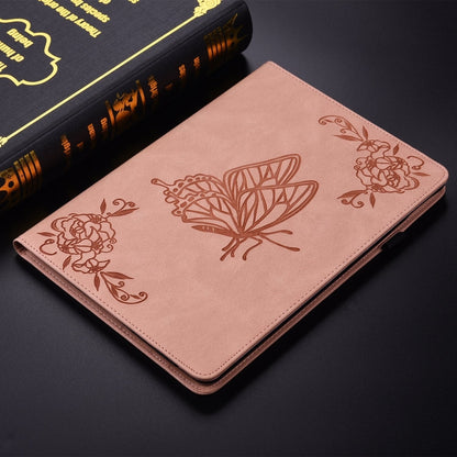 For iPad Air 11 2024 Butterfly Flower Embossed Leather Tablet Case(Rose Gold) - iPad Air 11 2025 / 2024 Cases by buy2fix | Online Shopping UK | buy2fix