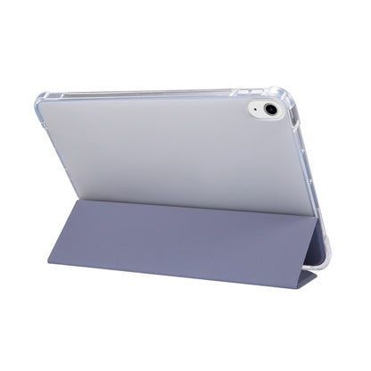 For iPad Air 11 2024 3-folding Electric Pressed Skin Texture Leather Tablet Case(Lavender) - iPad Air 11 2024 Cases by buy2fix | Online Shopping UK | buy2fix