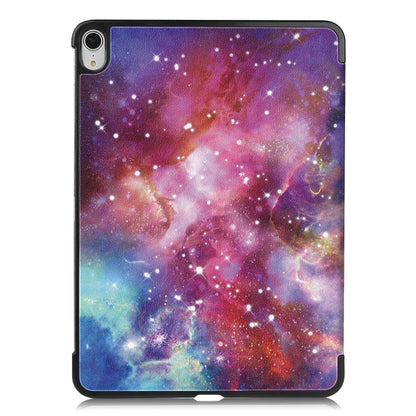 For iPad Air 13 2024 Custer Painted 3-Fold Holder Smart Leather Tablet Case(Milky Way Nebula) - iPad Air 13 2024 Cases by buy2fix | Online Shopping UK | buy2fix