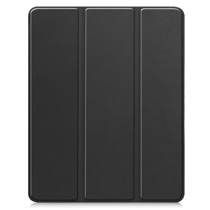 For iPad Air 13 2024 Custer TPU Pure Color 3-Fold Holder Smart Leather Tablet Case with Pen Tray(Black) - iPad Air 13 2024 Cases by buy2fix | Online Shopping UK | buy2fix