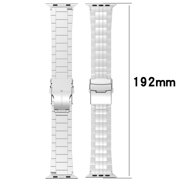 For Apple Watch Series 9 45mm Armor 5-bead Titanium Watch Band(Black) - Watch Bands by buy2fix | Online Shopping UK | buy2fix