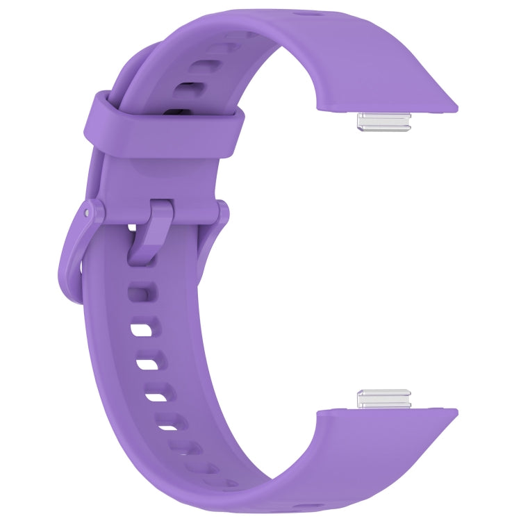 For Huawei Watch Fit3 Colorful Buckle Silicone Sports Watch Band(Purple) - Watch Bands by buy2fix | Online Shopping UK | buy2fix