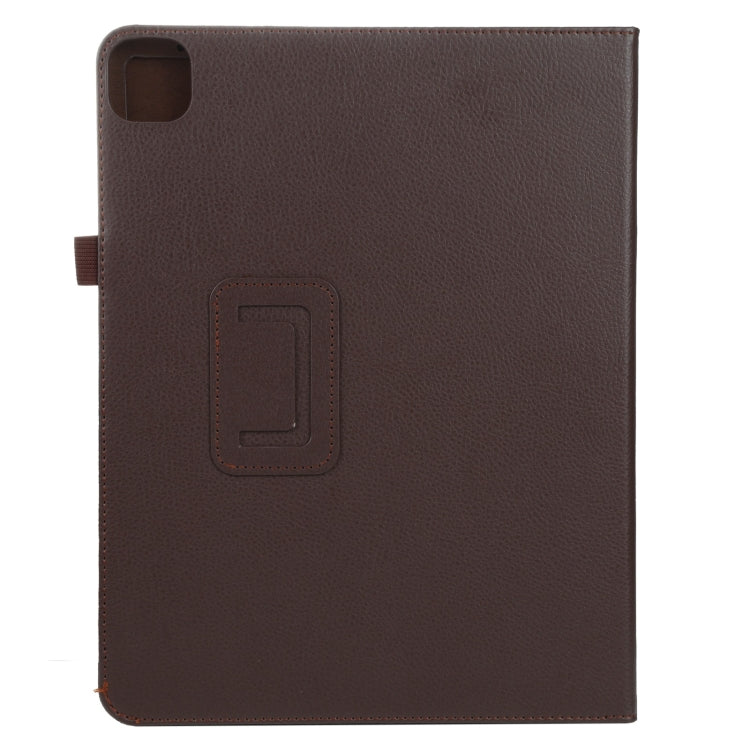 For iPad Air 11 2025 / 2024 Litchi Texture Solid Color Leather Tablet Case(Brown) - iPad Air 11 2025 / 2024 Cases by buy2fix | Online Shopping UK | buy2fix