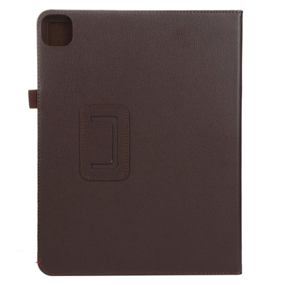 For iPad Air 11 2025 / 2024 Litchi Texture Solid Color Leather Tablet Case(Brown) - iPad Air 11 2025 / 2024 Cases by buy2fix | Online Shopping UK | buy2fix