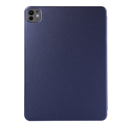 For iPad Pro 13 2024 Double-sided Clip Non-buckle Magnetic PU Smart Tablet Case(Dark Blue) - iPad Air 13 2024 Cases by buy2fix | Online Shopping UK | buy2fix