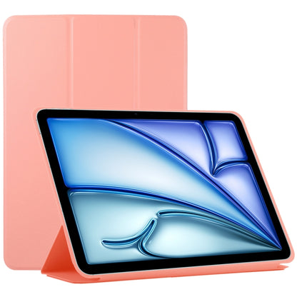 For iPad Air 11 2025 / 2024 Double-sided Clip Non-buckle Magnetic PU Smart Tablet Case(Orange) - iPad Air 11 2025 / 2024 Cases by buy2fix | Online Shopping UK | buy2fix