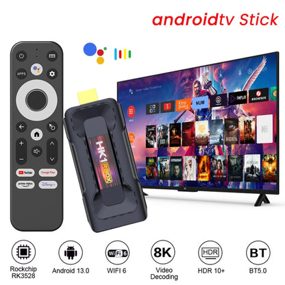 HK1 RBOX D8 RK3528 Android 13.0 Quad Core 8K HD Wifi6 Bluetooth TV Stick, RAM:2GB+16GB(AU Plug) - Android TV Sticks by buy2fix | Online Shopping UK | buy2fix