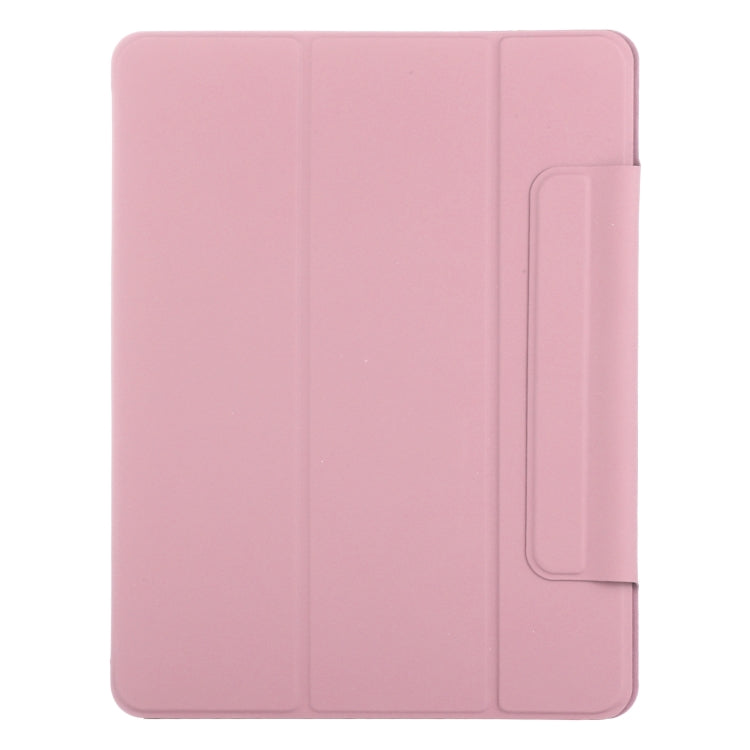 For iPad Air 11 2025 / 2024 Double-sided Clip Fixed Buckle Magnetic PU Leather Smart Tablet Case(Light Pink) - iPad Air 11 2025 / 2024 Cases by buy2fix | Online Shopping UK | buy2fix