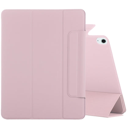 For iPad Air 13 2025 / 2024 Double-sided Clip Fixed Buckle Magnetic PU Leather Smart Tablet Case(Rose Gold) - iPad Air 13 2025 / 2024 Cases by buy2fix | Online Shopping UK | buy2fix