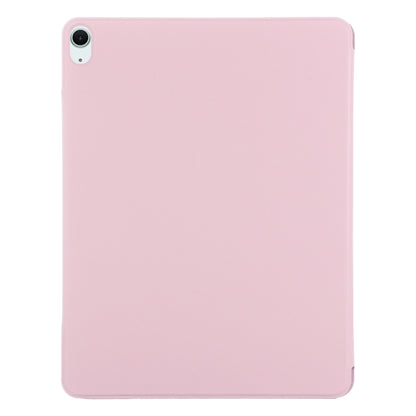 For iPad Air 13 2025 / 2024 Double-sided Clip Fixed Buckle Magnetic PU Leather Smart Tablet Case(Rose Gold) - iPad Air 13 2025 / 2024 Cases by buy2fix | Online Shopping UK | buy2fix