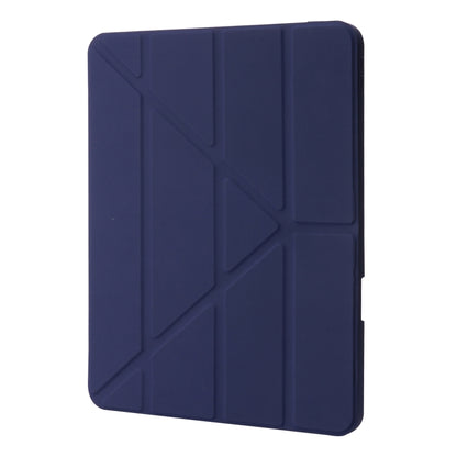 For iPad Pro 13 2024 Deformation Transparent Acrylic Leather Tablet Case(Dark Blue) - iPad Pro 13 2024 Cases by buy2fix | Online Shopping UK | buy2fix