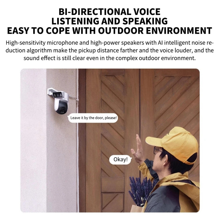 Xiaomi CW500 Dual Camera 8MP Outdoor IP66 Waterproof Support AI Detection Two-Way Voice WiFi Camera, US Plug(White) - Wireless Camera by Xiaomi | Online Shopping UK | buy2fix