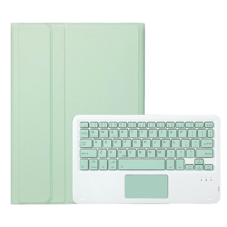 For iPad Pro 11 2024 A13B-A Lambskin Texture Bluetooth Touch Square Keyboard Leather Tablet Case with Pen Slot(Light Green) - For iPad Pro by buy2fix | Online Shopping UK | buy2fix