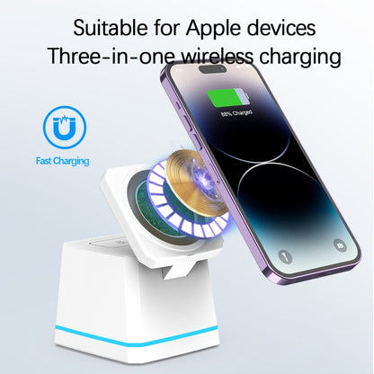 H49 3 in 1 Multi-function Magnetic Wireless Charger(Dark Grey) - Wireless Charger by buy2fix | Online Shopping UK | buy2fix