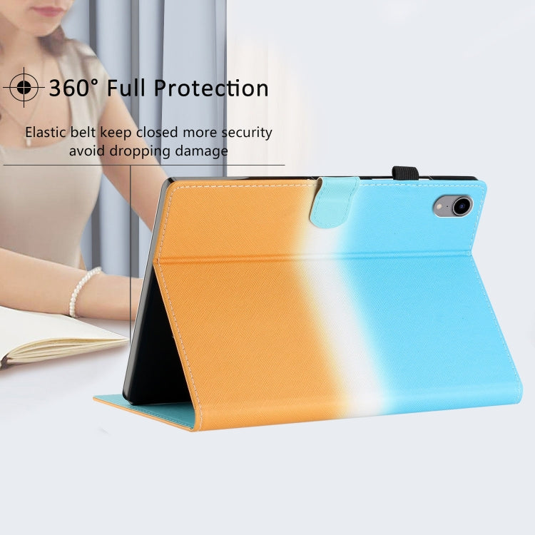 For iPad Pro 11 2024 Stitching Gradient Smart Leather Tablet Case(Blue Orange) - iPad Pro 11 2024 Cases by buy2fix | Online Shopping UK | buy2fix