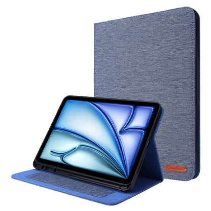 For iPad Air 13 2024 Fabric Leather Tablet Case(Blue) - iPad Air 13 2024 Cases by buy2fix | Online Shopping UK | buy2fix