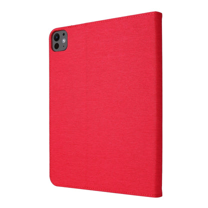 For iPad Pro 13 2024 Fabric Leather Tablet Case(Red) - iPad Pro 13 2024 Cases by buy2fix | Online Shopping UK | buy2fix