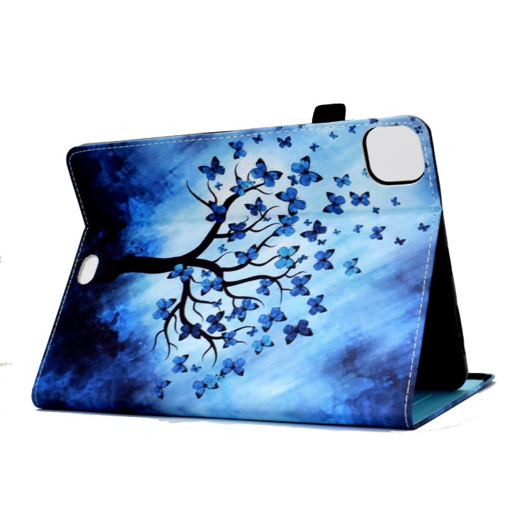 For iPad Pro 11 2024 Painted Elastic Band Smart Leather Tablet Case(Butterfly Tree) - iPad Pro 11 2024 Cases by buy2fix | Online Shopping UK | buy2fix