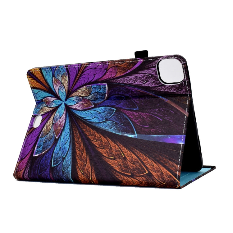 For iPad Pro 11 2024 Painted Elastic Band Smart Leather Tablet Case(Colorful Flower) - iPad Pro 11 2024 Cases by buy2fix | Online Shopping UK | buy2fix