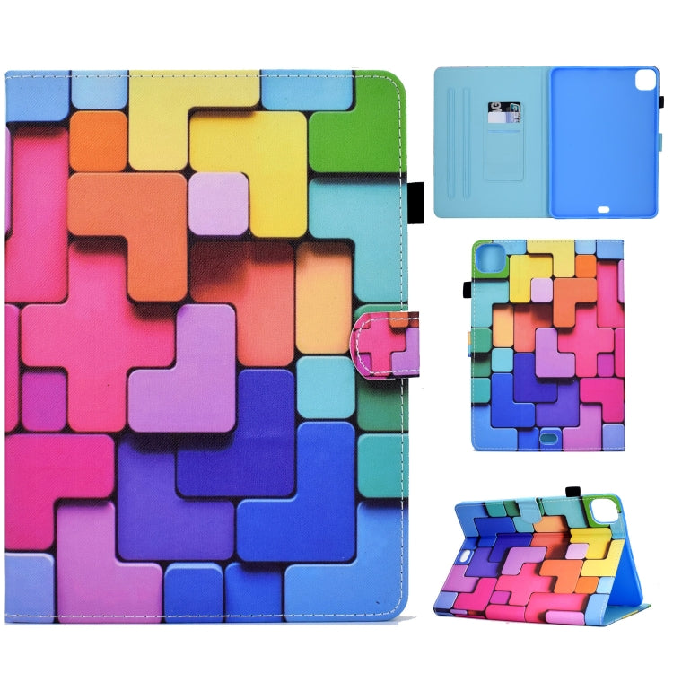 For iPad Pro 11 2024 Colored Drawing Sewing Smart Leather Tablet Case(Colorful Cubes) - iPad Pro 11 2024 Cases by buy2fix | Online Shopping UK | buy2fix